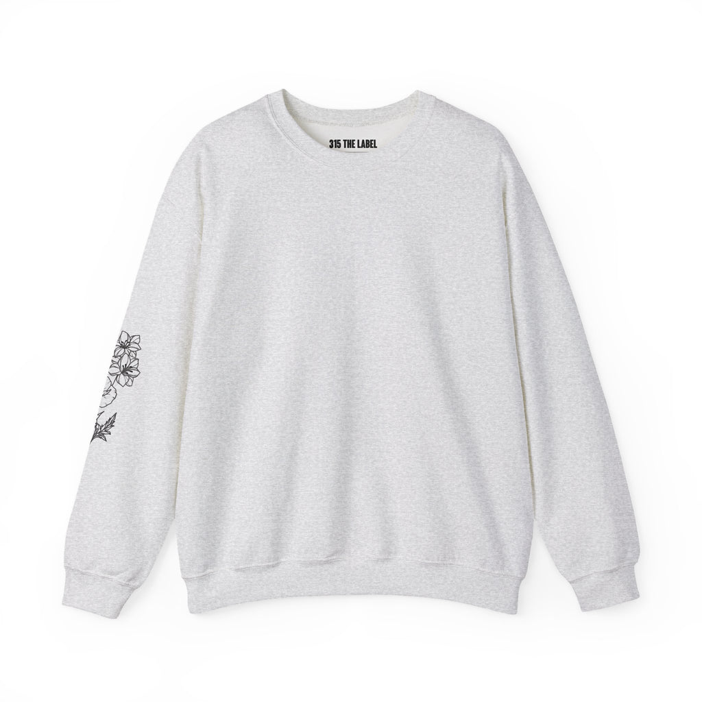 August Floral Design Unisex Crewneck Sweatshirt - Cozy & Stylish Essential
