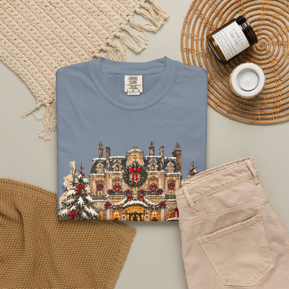 Christmas in New York T-Shirt — Vintage Holiday NYC Sweater-Style Tee