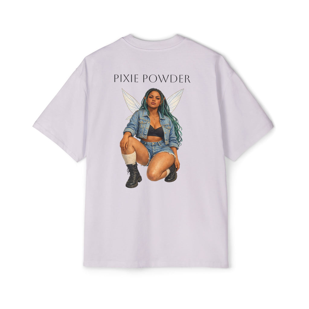 Pixie Powder Tee — Women’s Fairy Graphic Oversized T-Shirt