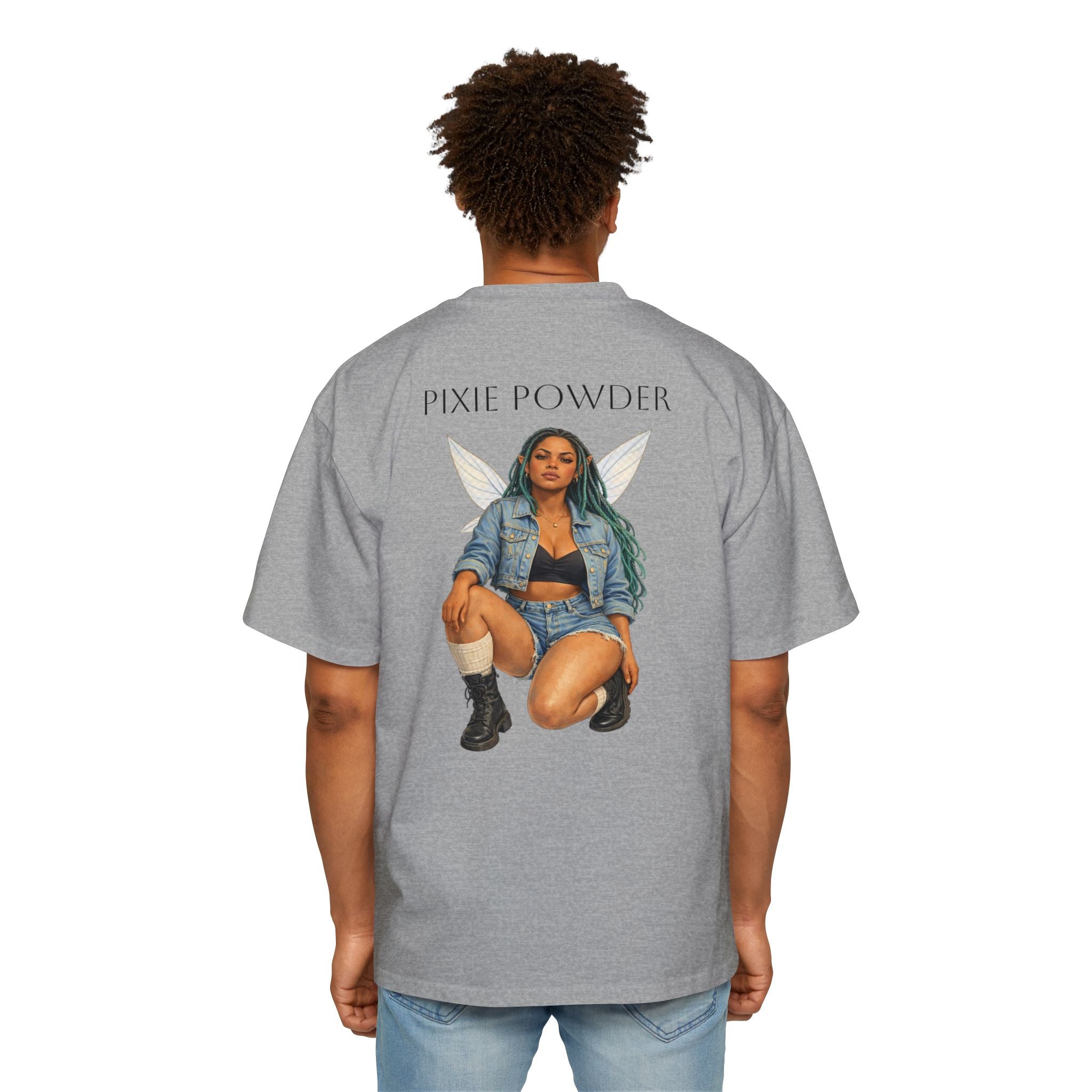 Pixie Powder Tee — Women’s Fairy Graphic Oversized T-Shirt