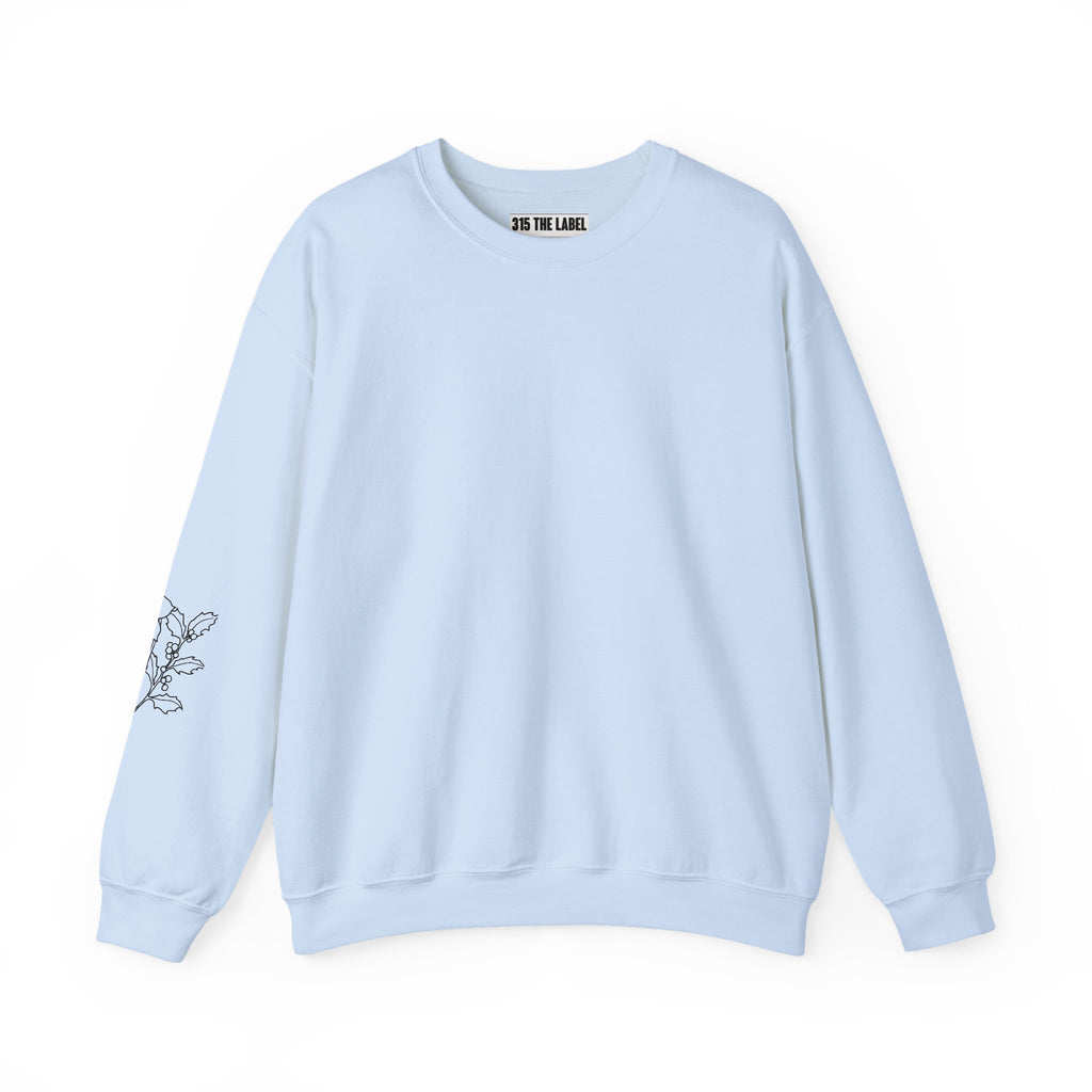 December Floral Design Unisex Crewneck Sweatshirt - Cozy & Stylish Essential