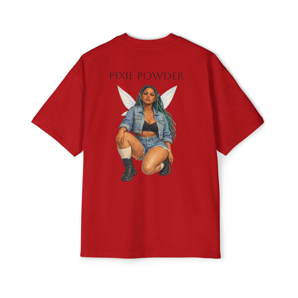 Pixie Powder Tee — Women’s Fairy Graphic Oversized T-Shirt