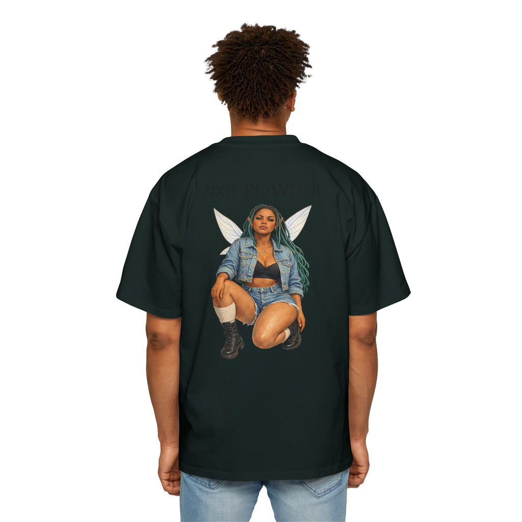 Pixie Powder Tee — Women’s Fairy Graphic Oversized T-Shirt