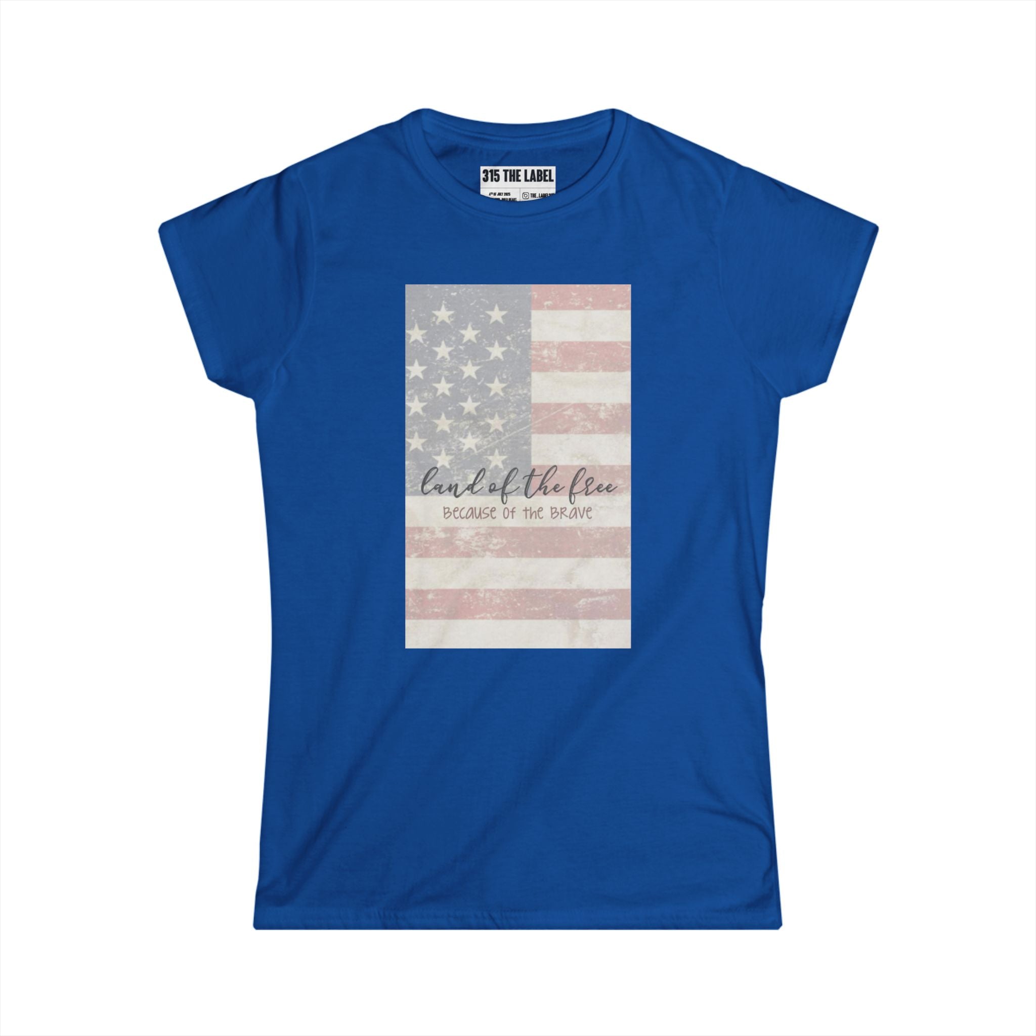 6. Because of the Brave Fourth of July Women's Tee, Summer Shirt, Patriotic Apparel, 4th of July Celebration, Independence Day Outfit, Casual Style