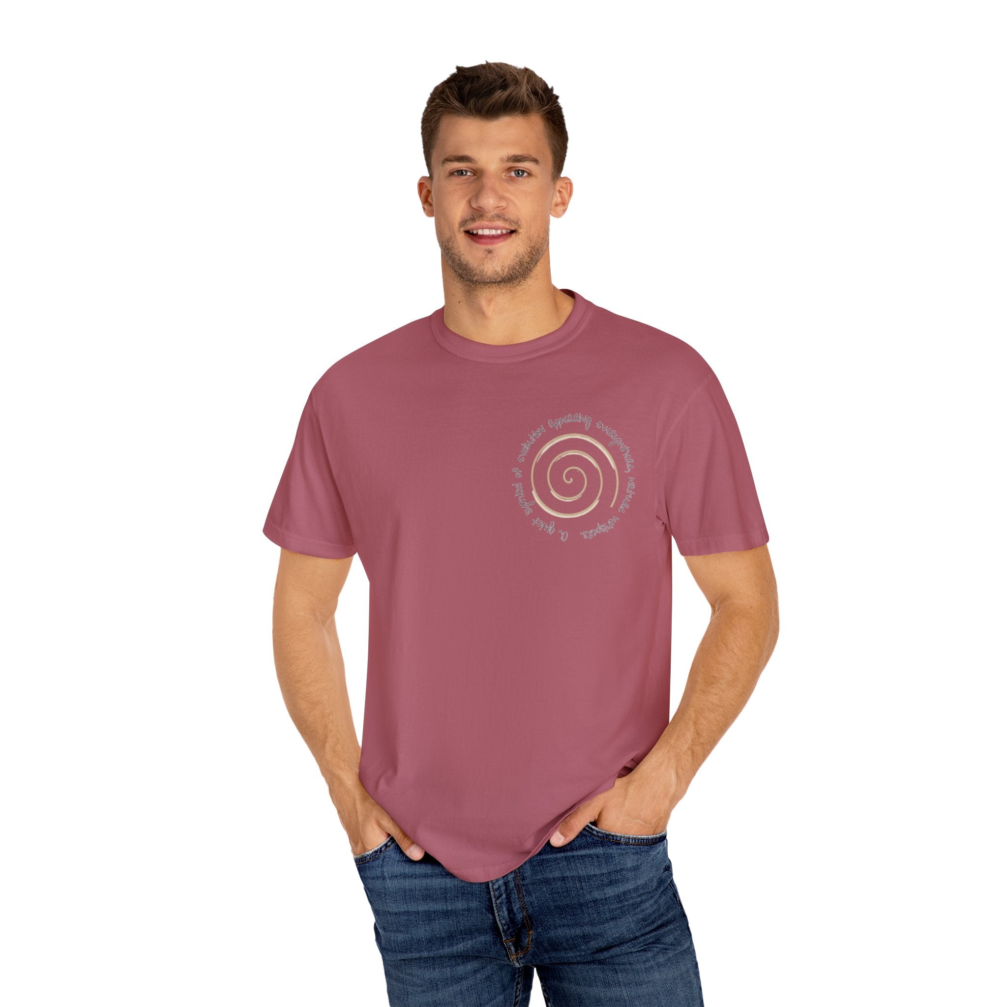 Spiral Journey Unisex T-Shirt, Soft Cotton Tee, Trendy Casual Wear, Beach Day Top, Gift for Nature Lovers, Eco-Friendly Fashion