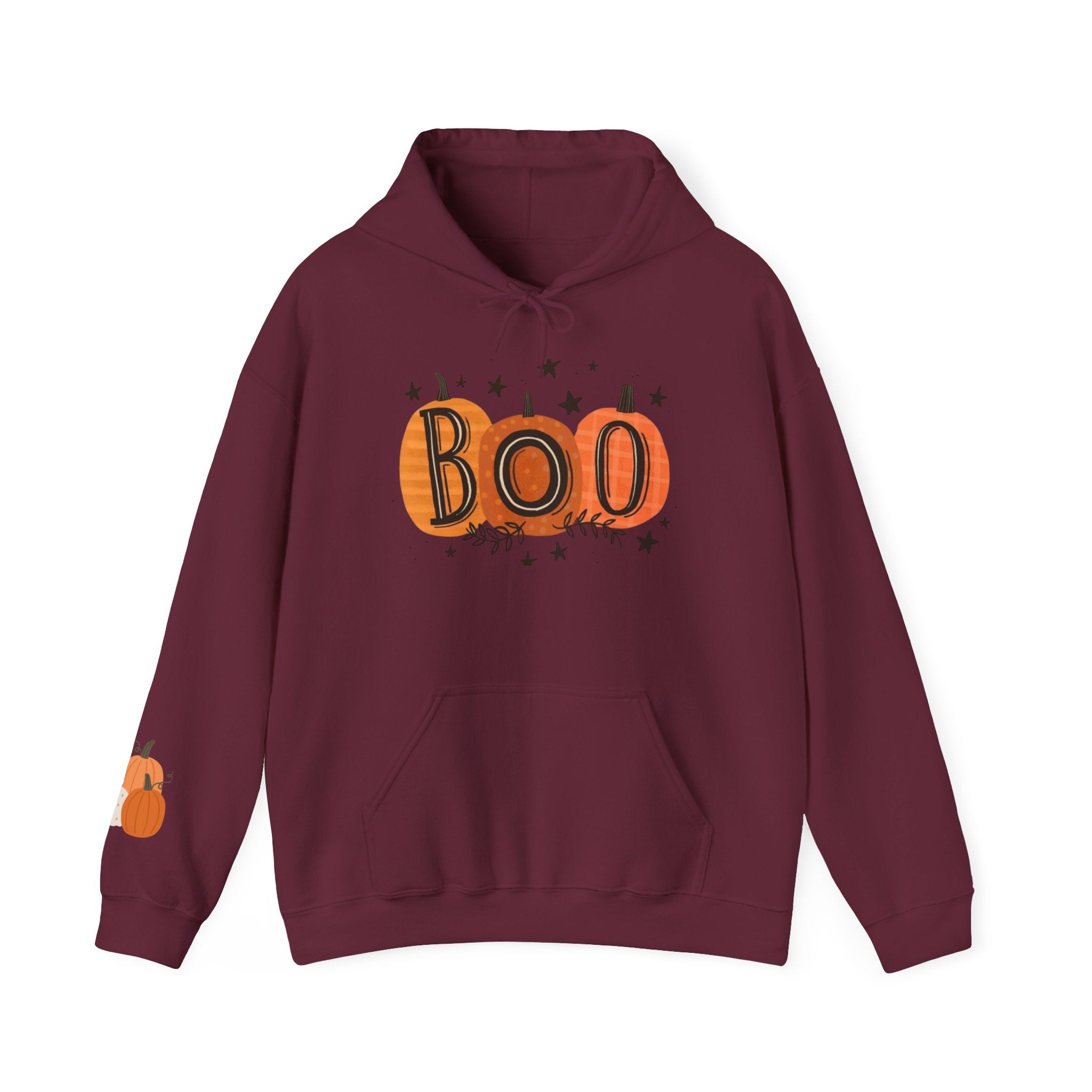 Boo Pumpkins Halloween Design, Cozy Unisex Hoodie, Casual Fall Apparel, Gift for Witch Lovers, Spooky Season [...]