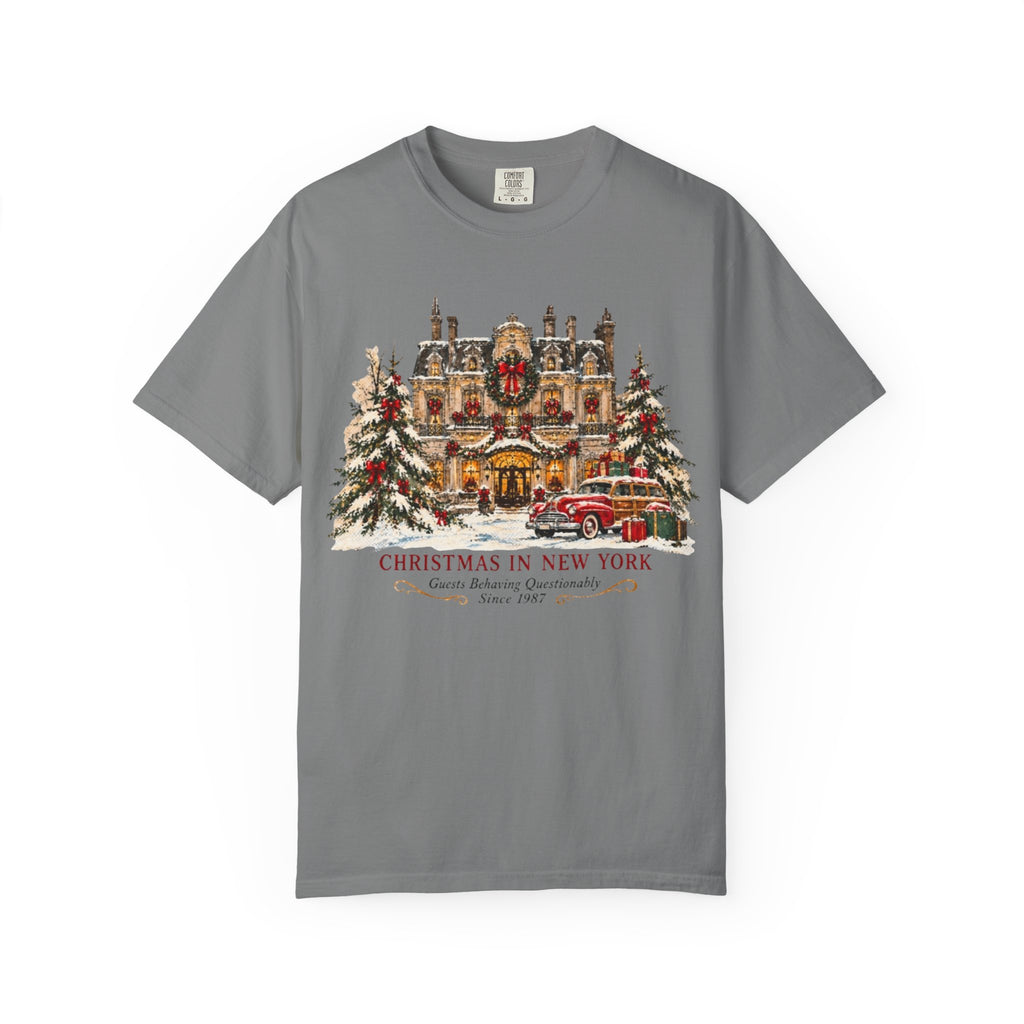 Christmas in New York T-Shirt — Vintage Holiday NYC Sweater-Style Tee