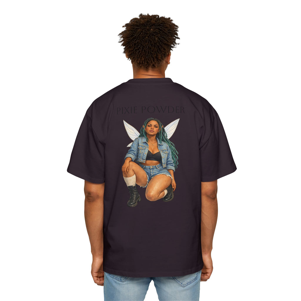 Pixie Powder Tee — Women’s Fairy Graphic Oversized T-Shirt
