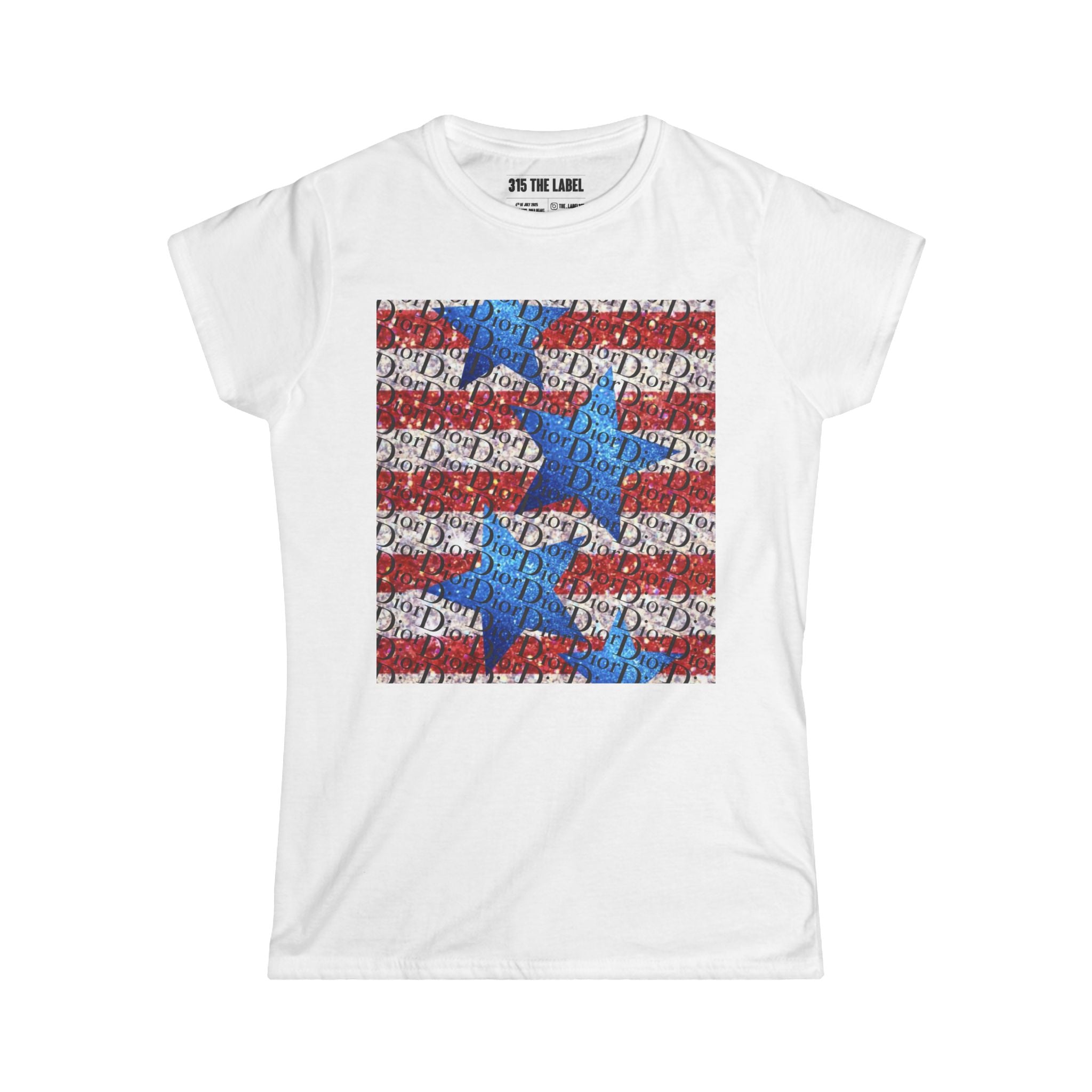 16. Sparkly Flag Fourth of July Women's Tee, Summer Shirt, Patriotic Apparel, 4th of July Celebration, Independence Day Outfit, Casual Style