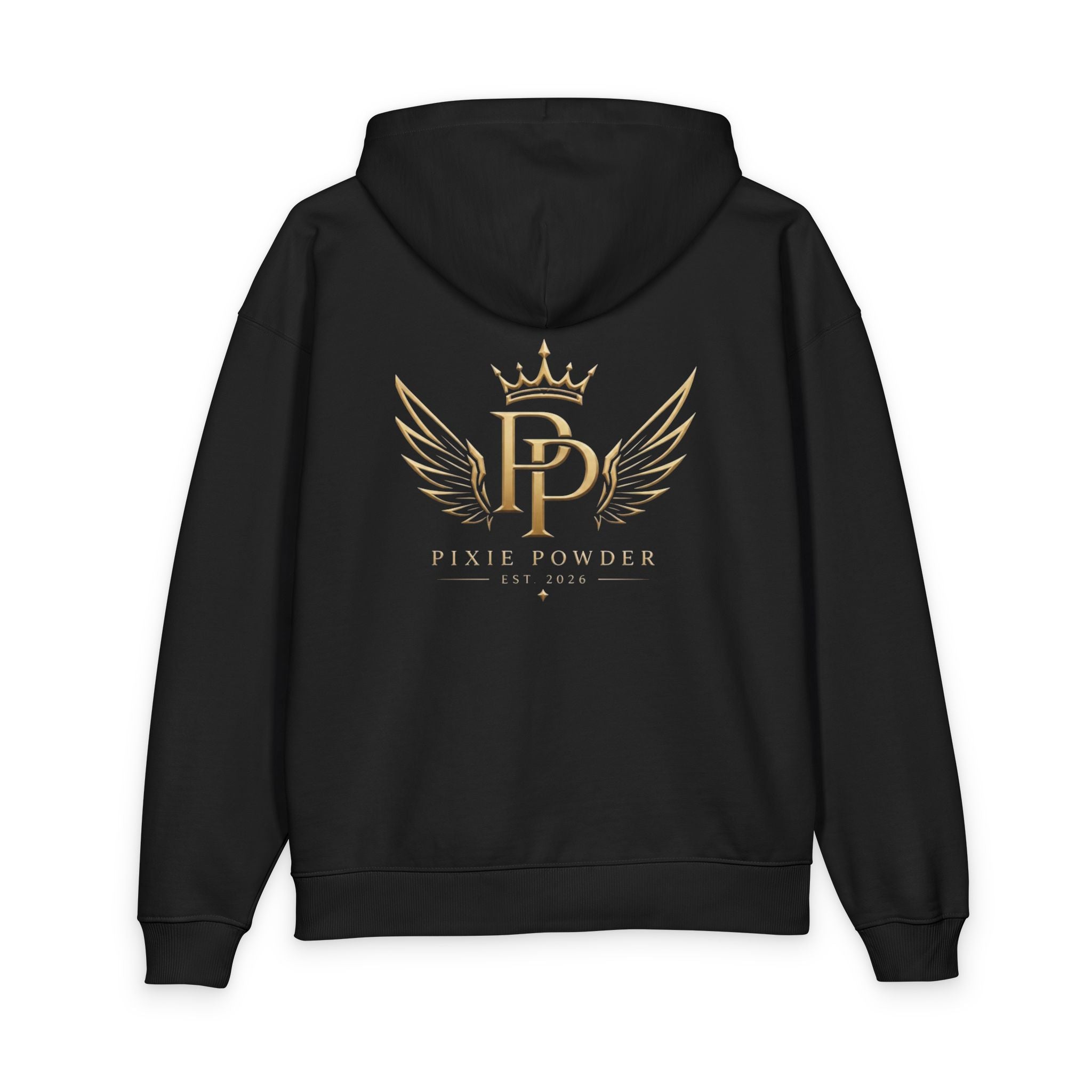 Gold Crown Wing Logo Hoodie — Premium Organic Relaxed Pullover