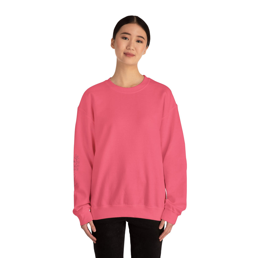 July Floral Design Unisex Crewneck Sweatshirt - Cozy & Stylish Essential