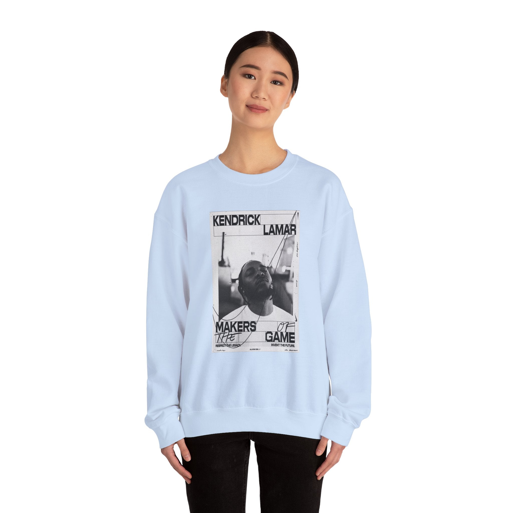 Graphic Crewneck Sweatshirt — 'Makers of the Game' Black & White Photo Design