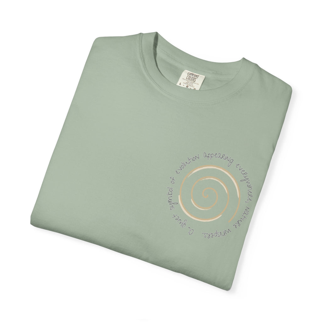 Spiral Journey Unisex T-Shirt, Soft Cotton Tee, Trendy Casual Wear, Beach Day Top, Gift for Nature Lovers, Eco-Friendly Fashion
