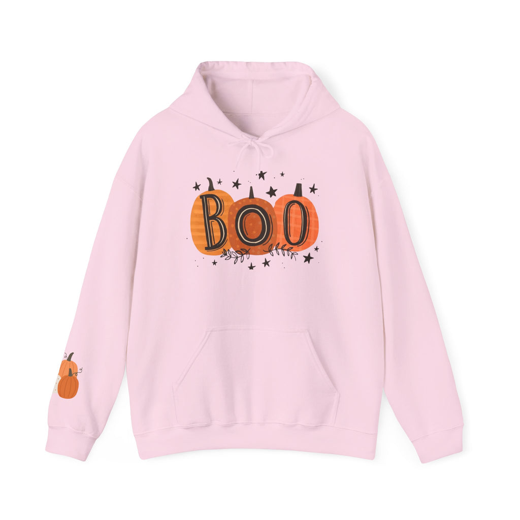 Boo Pumpkins Halloween Design, Cozy Unisex Hoodie, Casual Fall Apparel, Gift for Witch Lovers, Spooky Season [...]