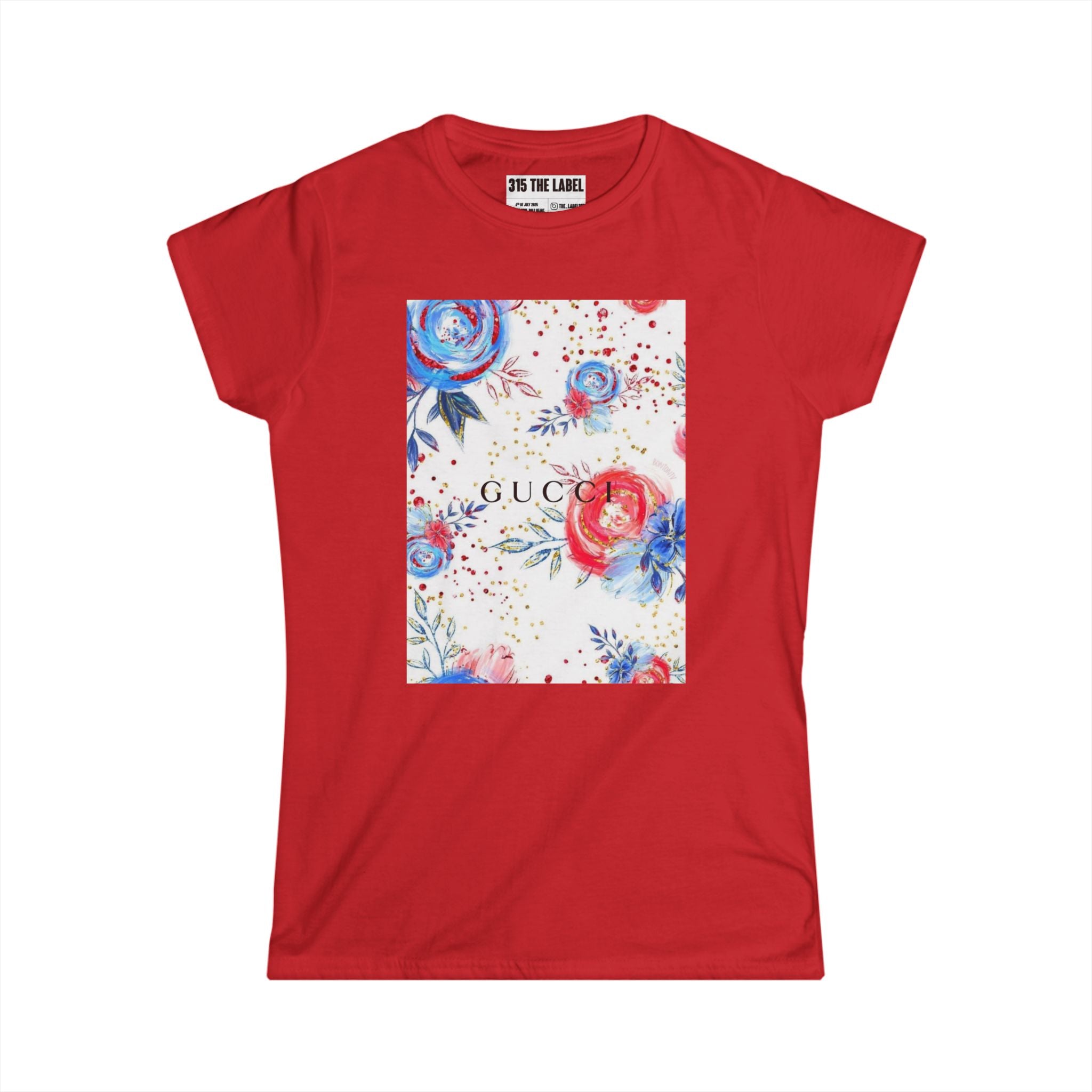 14. Flowered Fourth of July Women's Tee, Summer Shirt, Patriotic Apparel, 4th of July Celebration, Independence Day Outfit, Casual Style