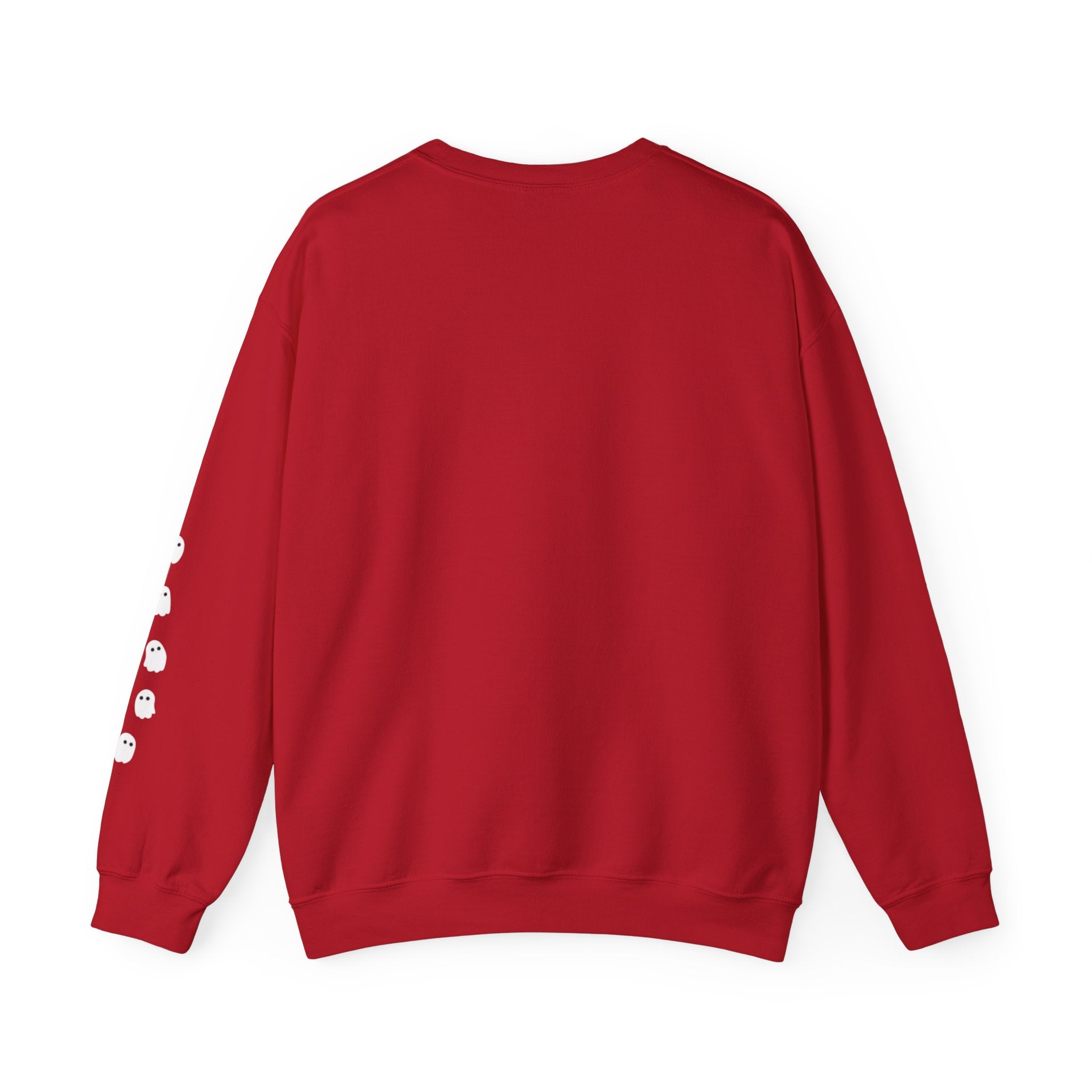 Minimalist Ghosties On Right Sleeve Halloween Sweatshirt