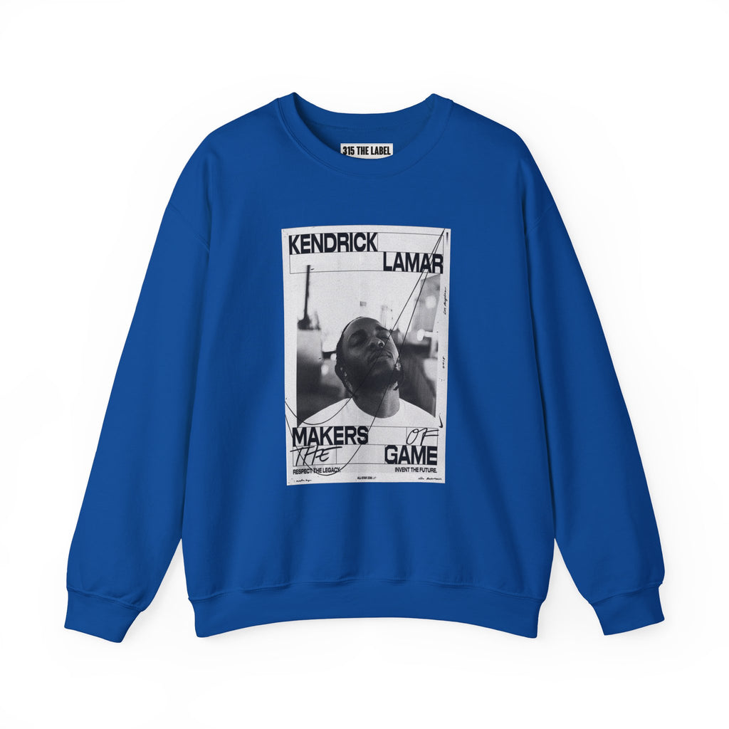 Graphic Crewneck Sweatshirt — 'Makers of the Game' Black & White Photo Design