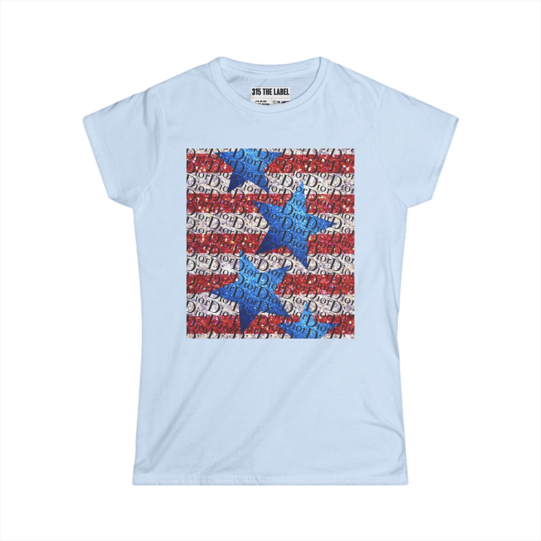 16. Sparkly Flag Fourth of July Women's Tee, Summer Shirt, Patriotic Apparel, 4th of July Celebration, Independence Day Outfit, Casual Style