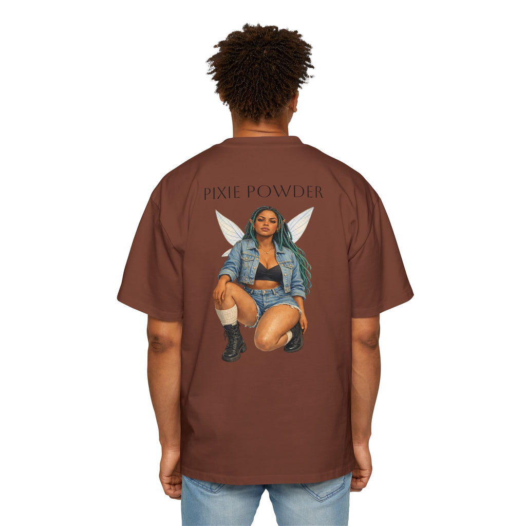 Pixie Powder Tee — Women’s Fairy Graphic Oversized T-Shirt
