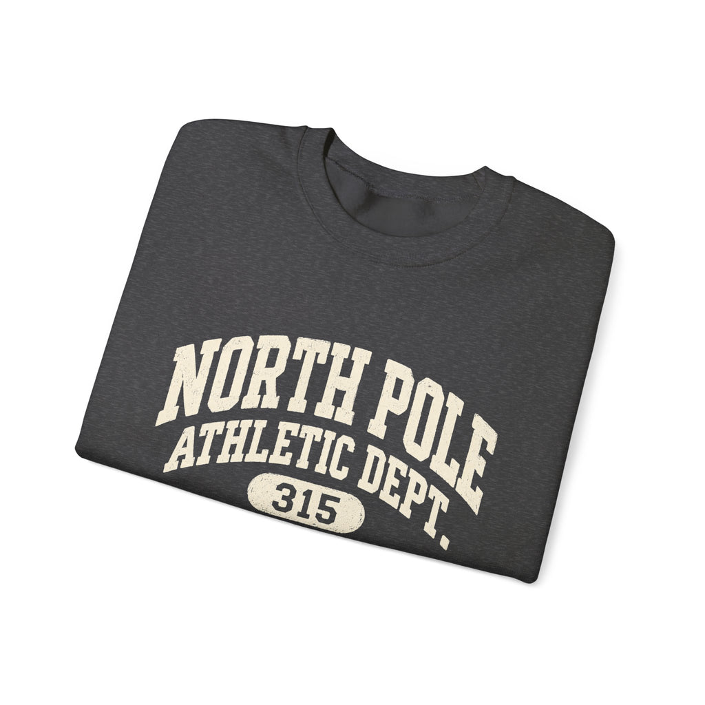 North Pole Athletic Dept. Crewneck Sweatshirt – Vintage Holiday Cozy Pullover