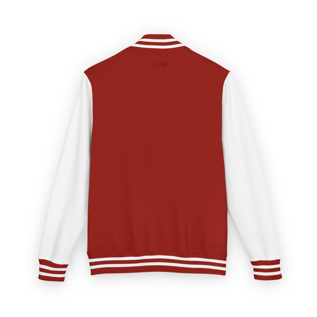Varsity Letterman Jacket — Classic Red & White Retro School Jacket