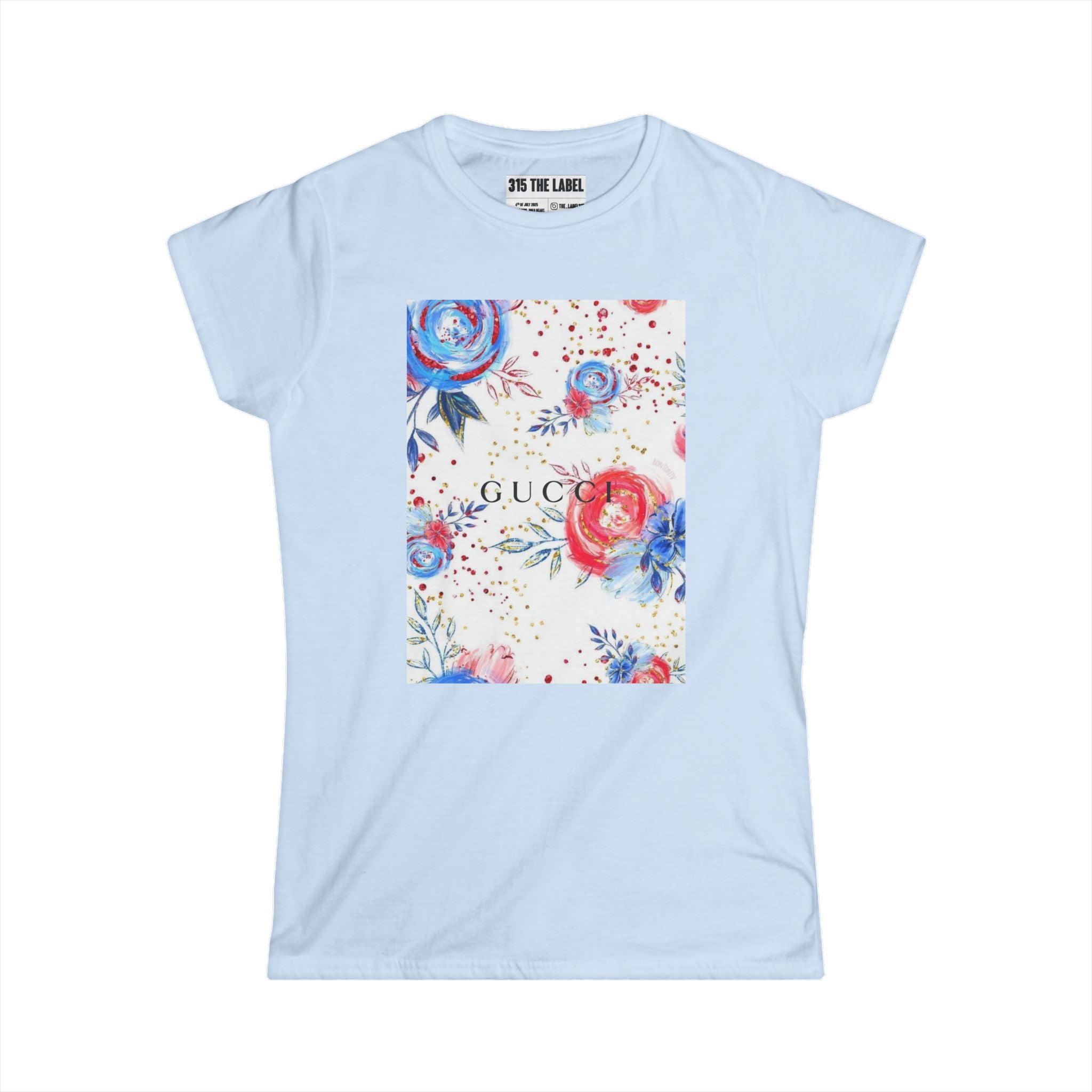 14. Flowered Fourth of July Women's Tee, Summer Shirt, Patriotic Apparel, 4th of July Celebration, Independence Day Outfit, Casual Style