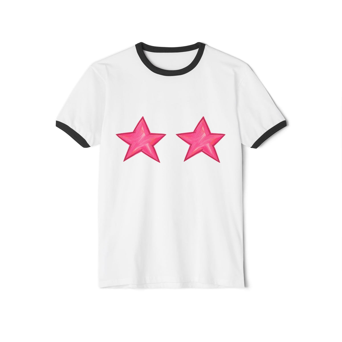 Starry Family Ringer T-Shirt — Vintage Mom & Baby Bear Graphic