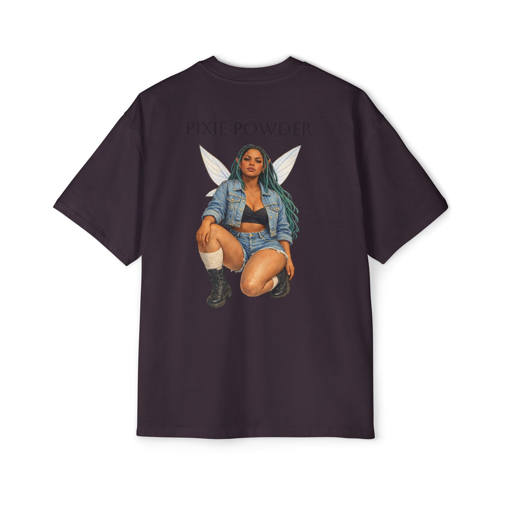 Pixie Powder Tee — Women’s Fairy Graphic Oversized T-Shirt