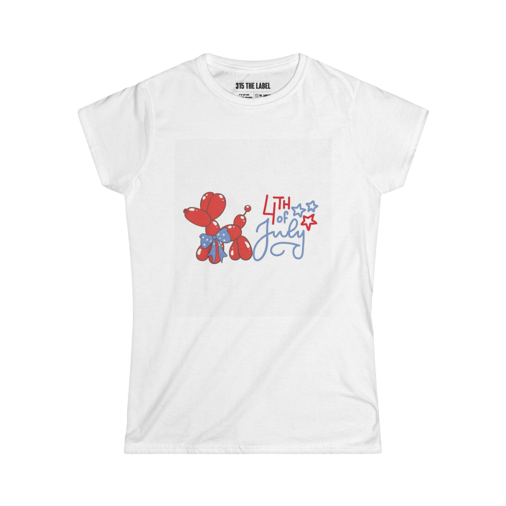 1. Balloon Animal Fourth of July Women's Tee, Summer Shirt, Patriotic Apparel, 4th of July Celebration, Independence Day Outfit, Casual Style