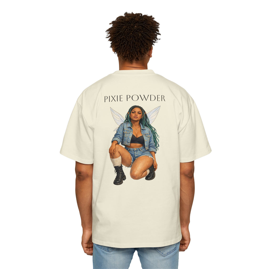 Pixie Powder Tee — Women’s Fairy Graphic Oversized T-Shirt