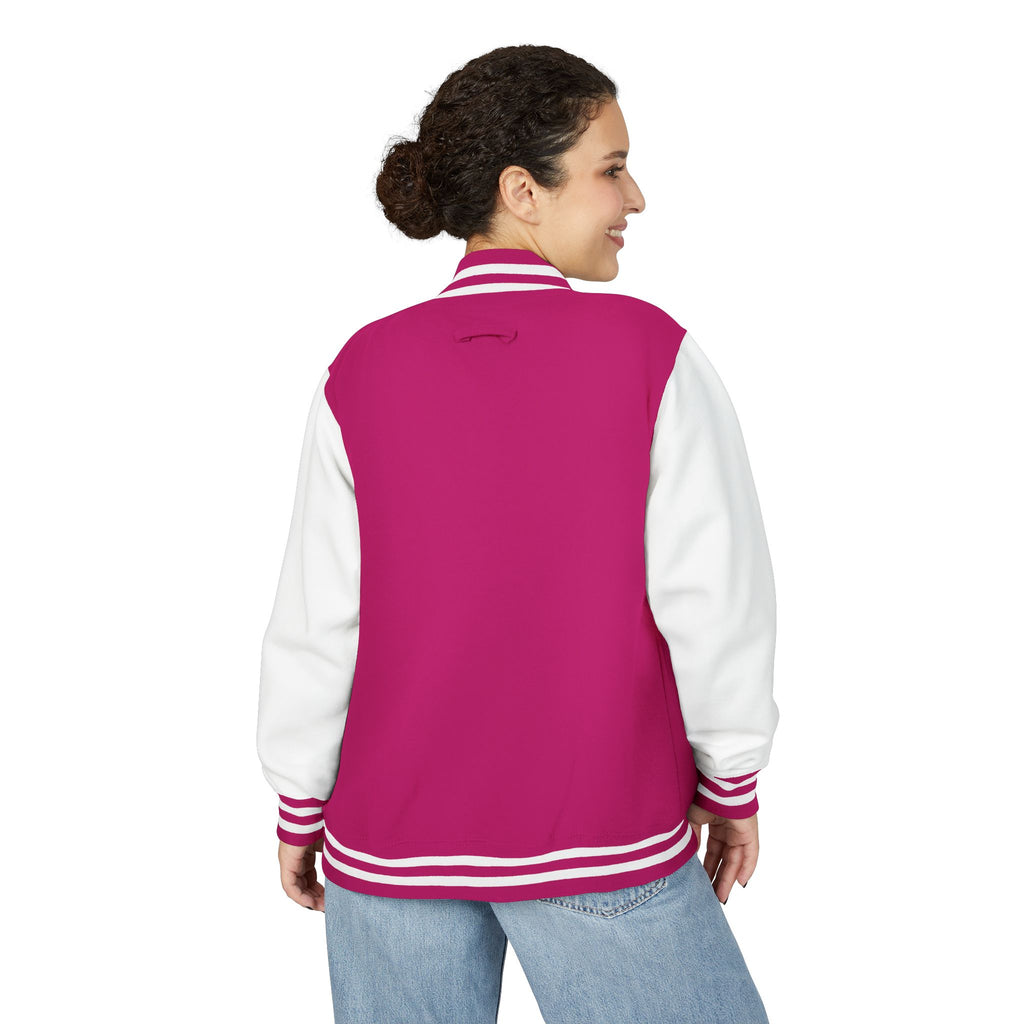 Varsity Letterman Jacket — Classic Red & White Retro School Jacket