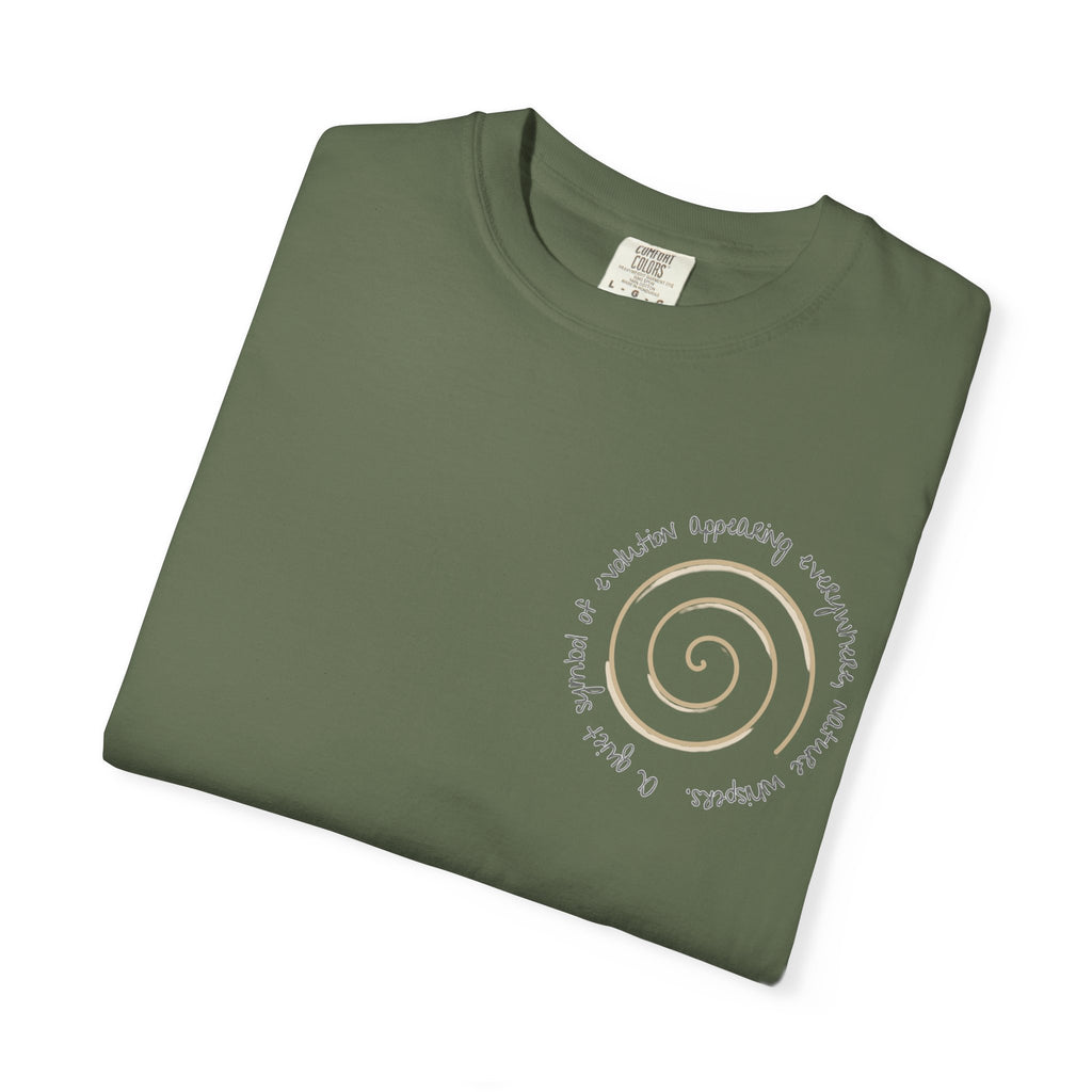 Spiral Journey Unisex T-Shirt, Soft Cotton Tee, Trendy Casual Wear, Beach Day Top, Gift for Nature Lovers, Eco-Friendly Fashion