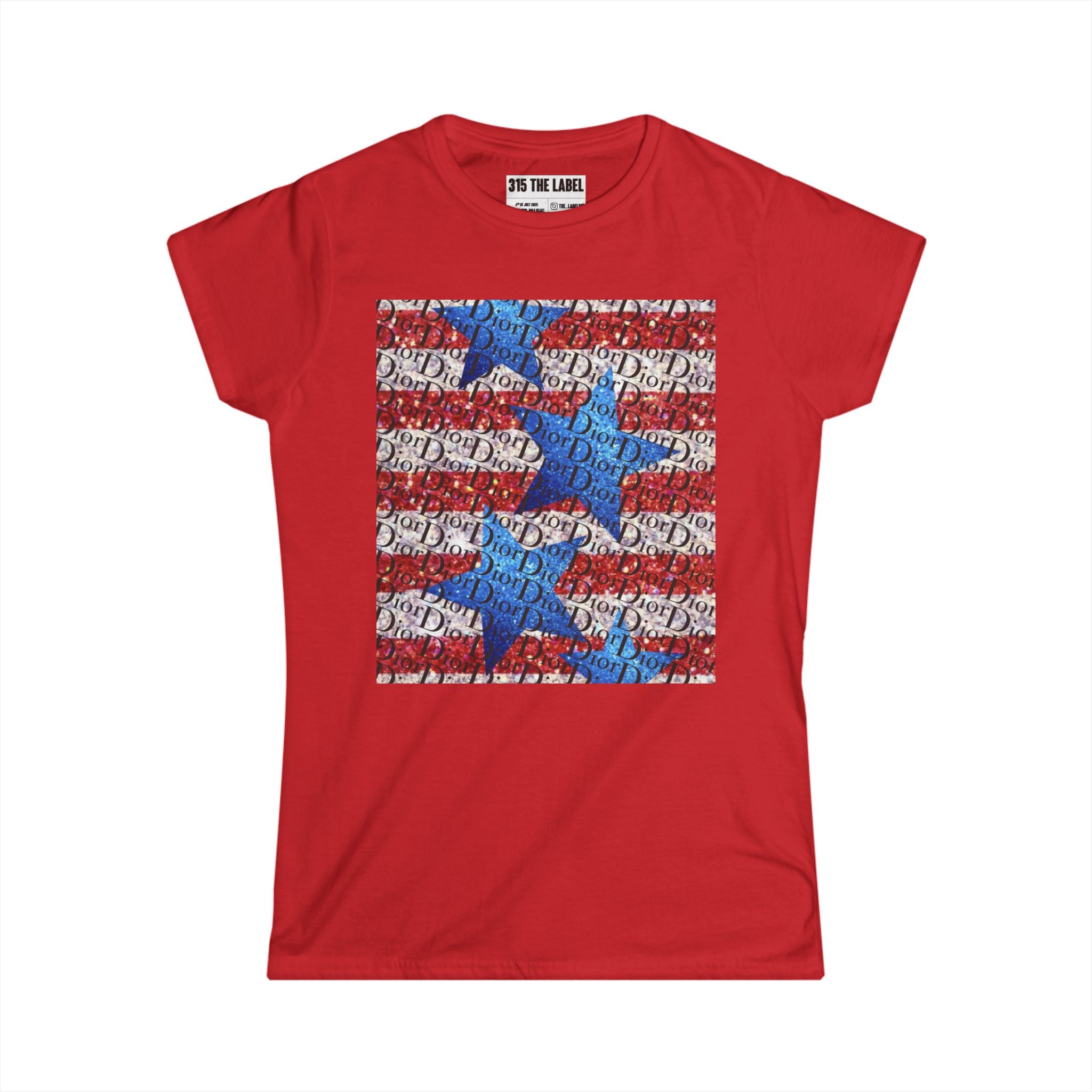 16. Sparkly Flag Fourth of July Women's Tee, Summer Shirt, Patriotic Apparel, 4th of July Celebration, Independence Day Outfit, Casual Style