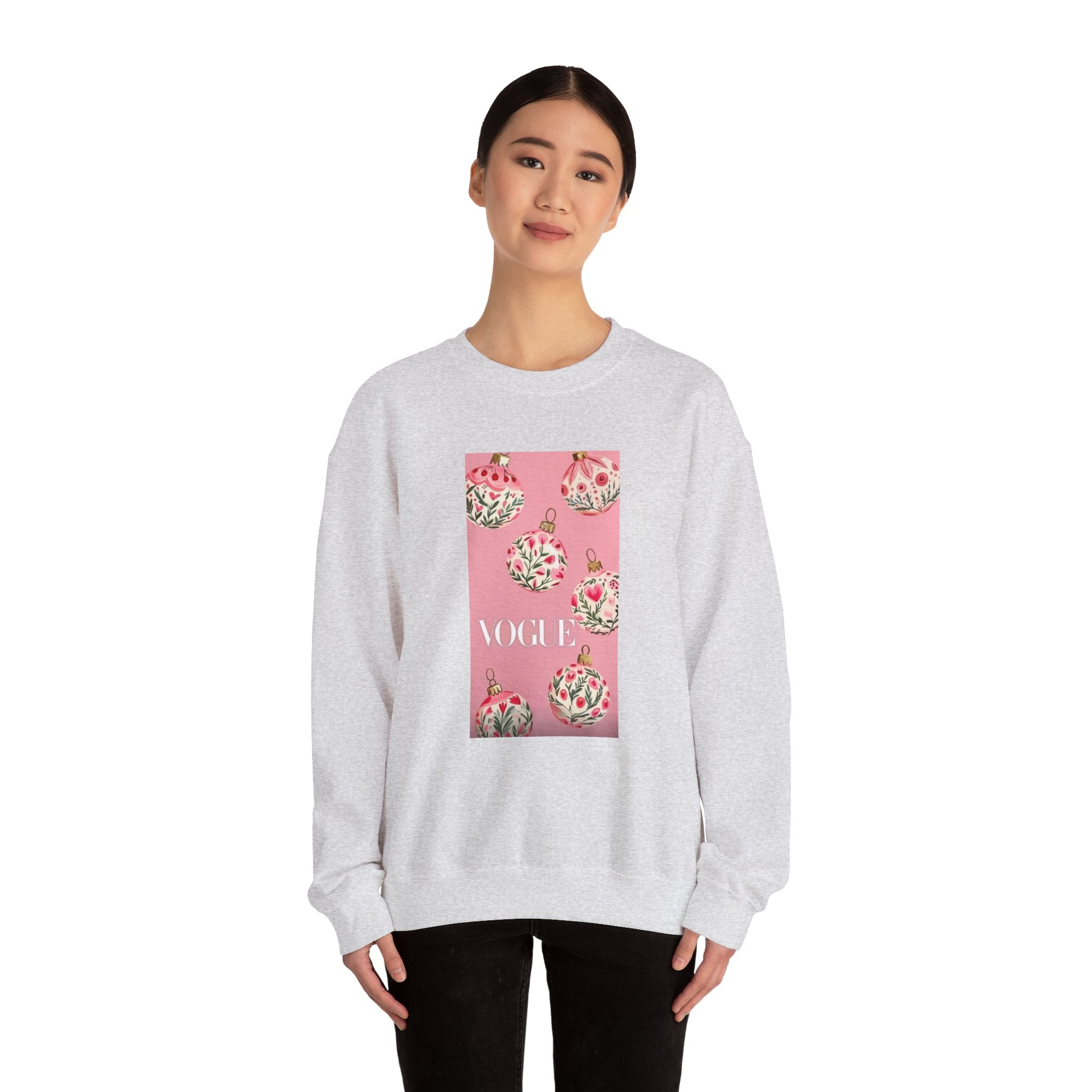 Vogue Pink Christmas Ornament Sweatshirt