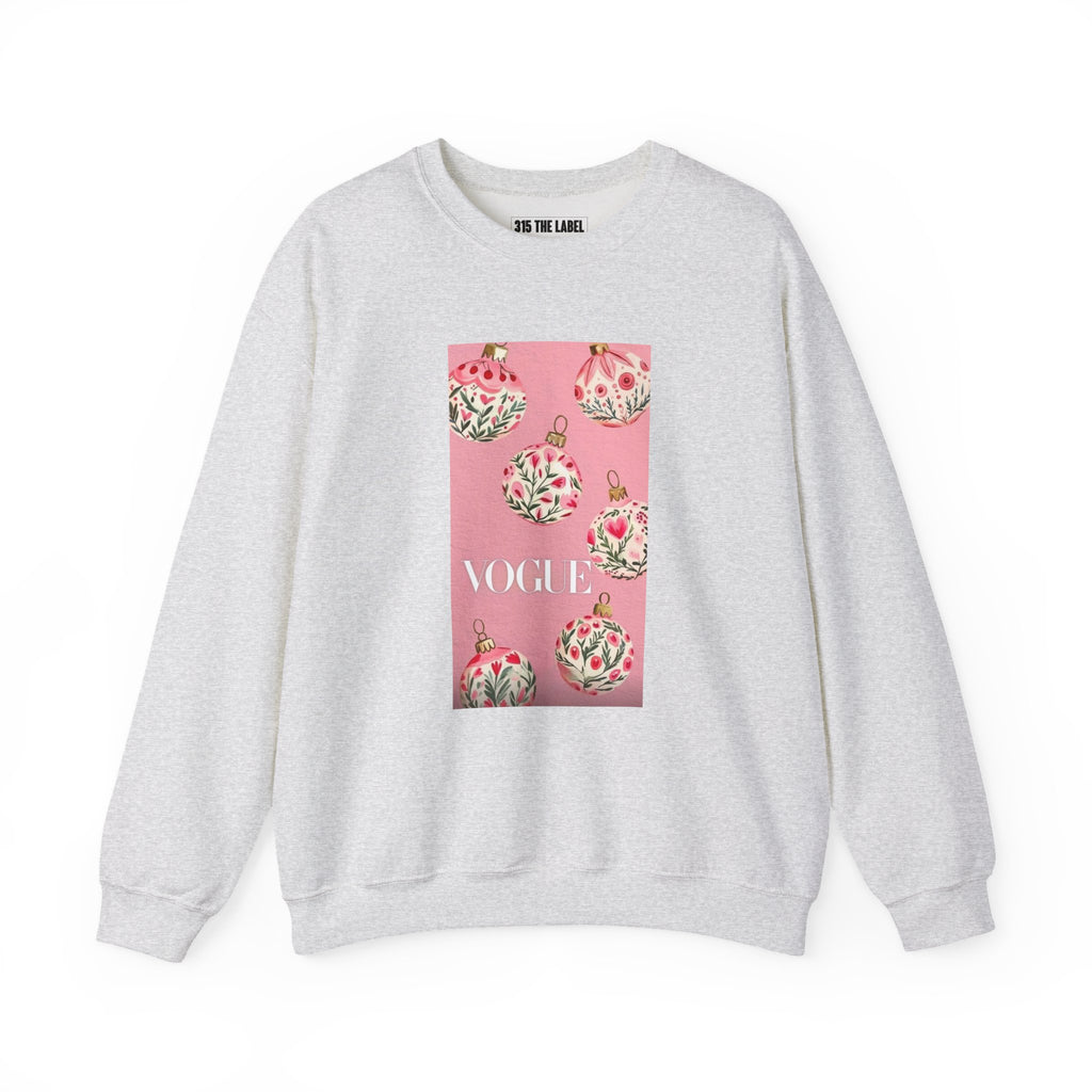 Vogue Pink Christmas Ornament Sweatshirt