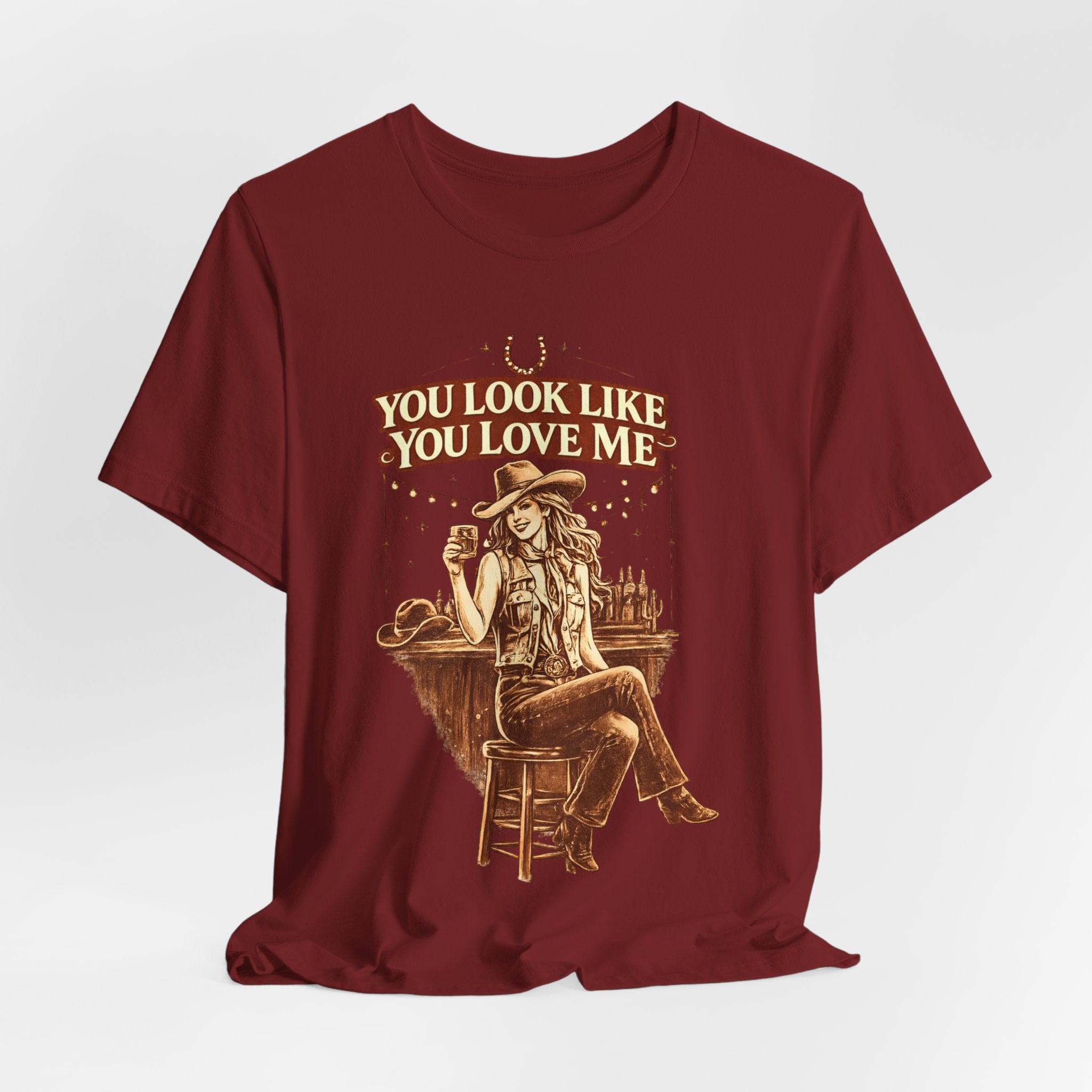 Country Western T-Shirt - 'You Look Like You Love Me' Vintage Cowgirl Graphic