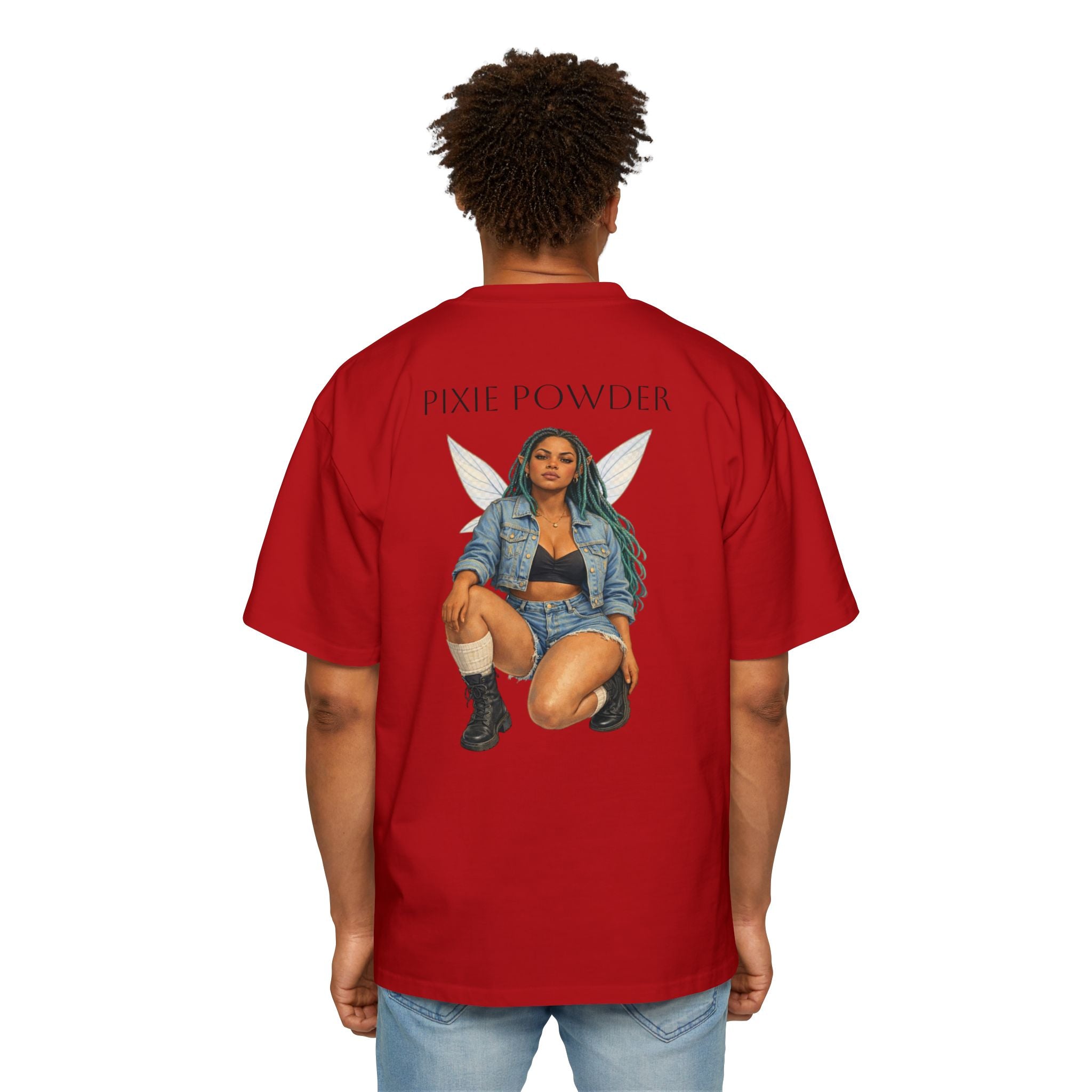 Pixie Powder Tee — Women’s Fairy Graphic Oversized T-Shirt