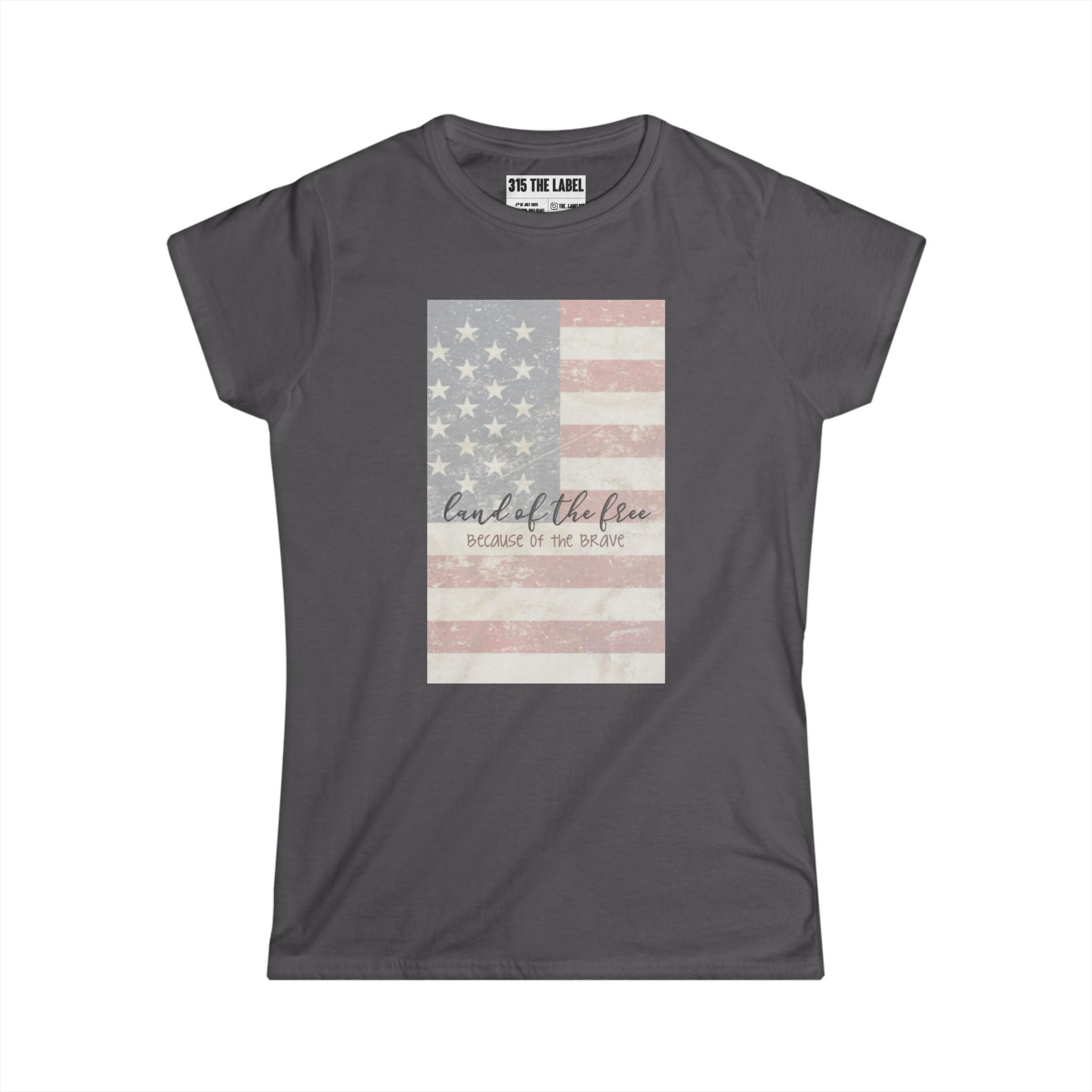 6. Because of the Brave Fourth of July Women's Tee, Summer Shirt, Patriotic Apparel, 4th of July Celebration, Independence Day Outfit, Casual Style
