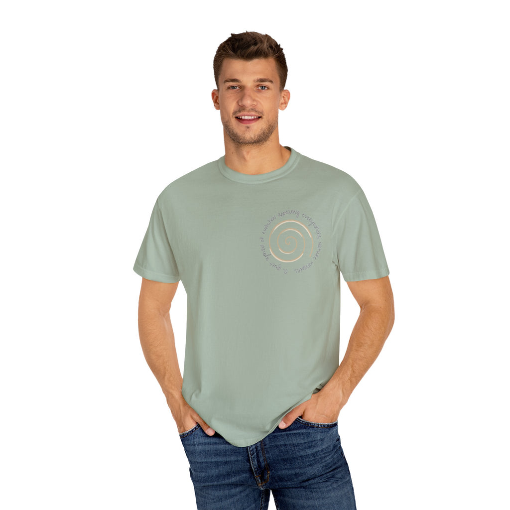 Spiral Journey Unisex T-Shirt, Soft Cotton Tee, Trendy Casual Wear, Beach Day Top, Gift for Nature Lovers, Eco-Friendly Fashion