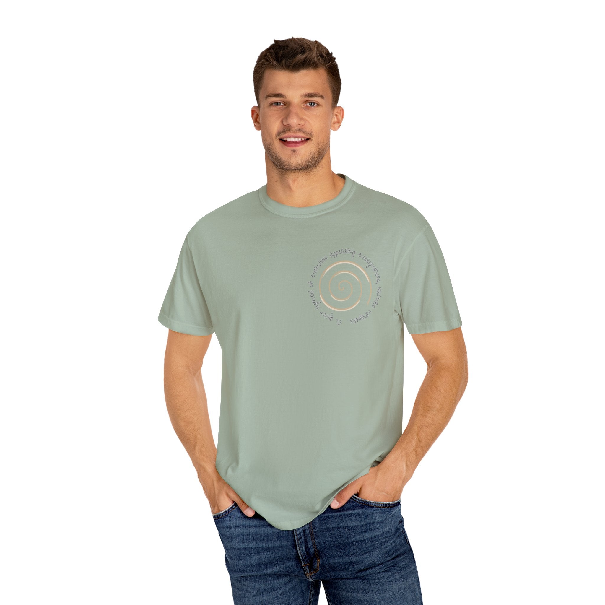 Spiral Journey Unisex T-Shirt, Soft Cotton Tee, Trendy Casual Wear, Beach Day Top, Gift for Nature Lovers, Eco-Friendly Fashion