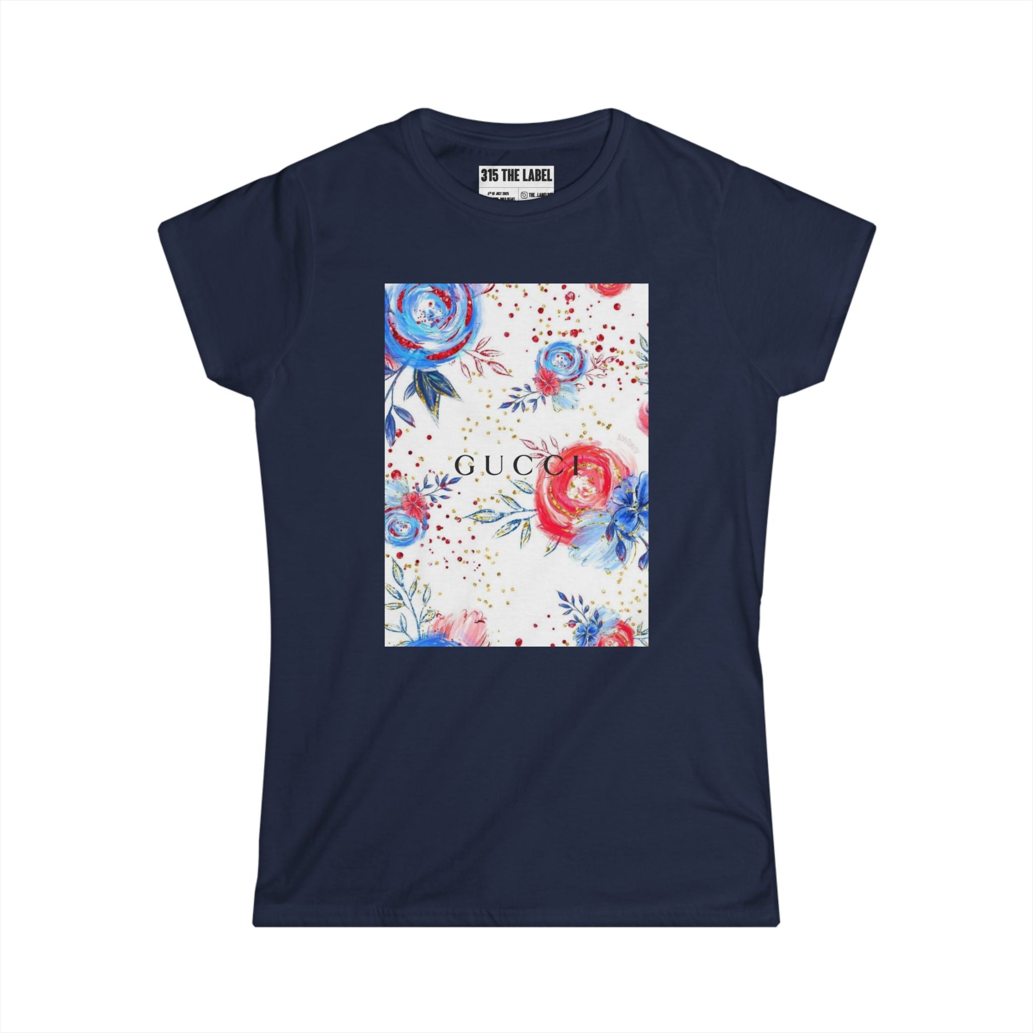 14. Flowered Fourth of July Women's Tee, Summer Shirt, Patriotic Apparel, 4th of July Celebration, Independence Day Outfit, Casual Style