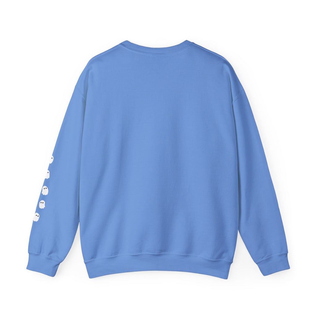 Minimalist Ghosties On Right Sleeve Halloween Sweatshirt