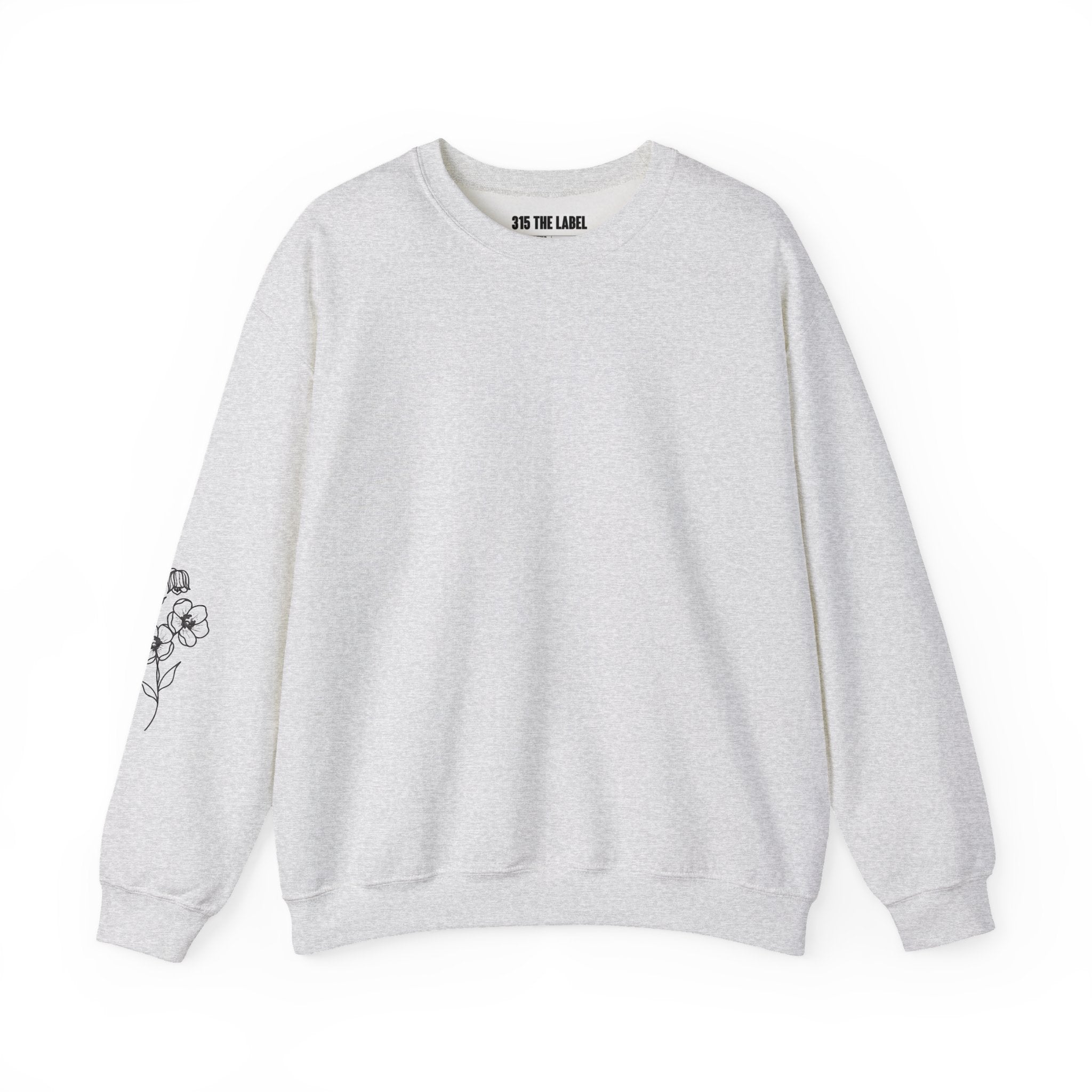 May Floral Design Unisex Crewneck Sweatshirt - Cozy & Stylish Essential