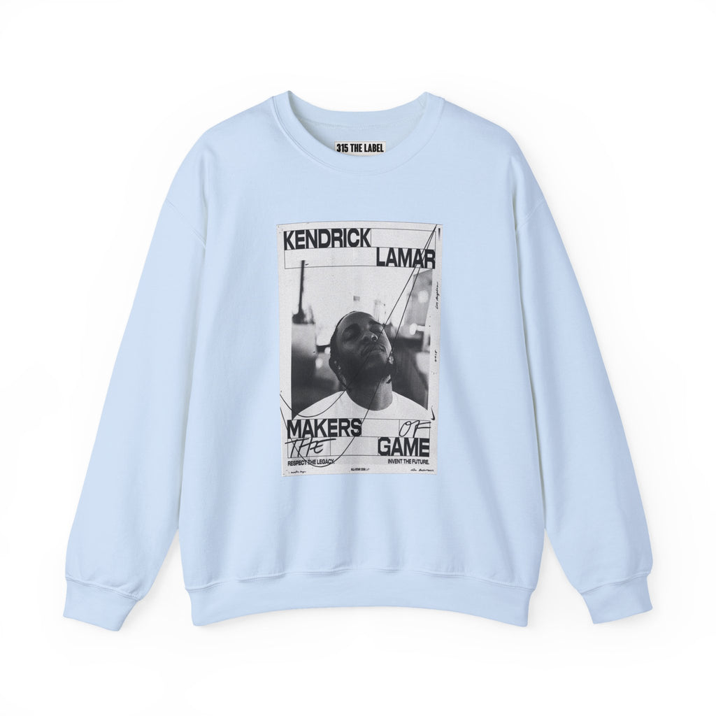 Graphic Crewneck Sweatshirt — 'Makers of the Game' Black & White Photo Design