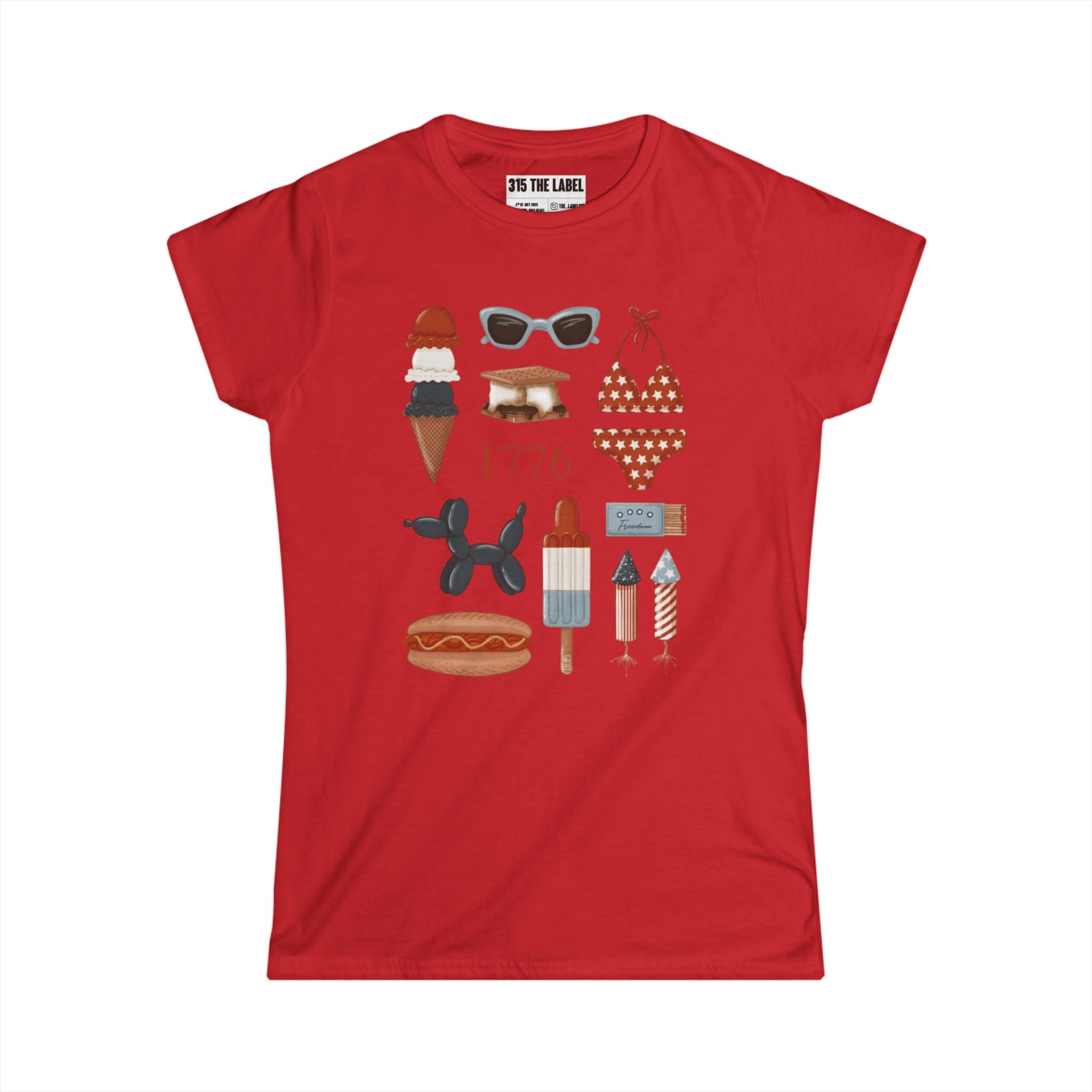 3. 1776 Fourth of July Women's Tee, Summer Shirt, Patriotic Apparel, 4th of July Celebration, Independence Day Outfit, Casual Style