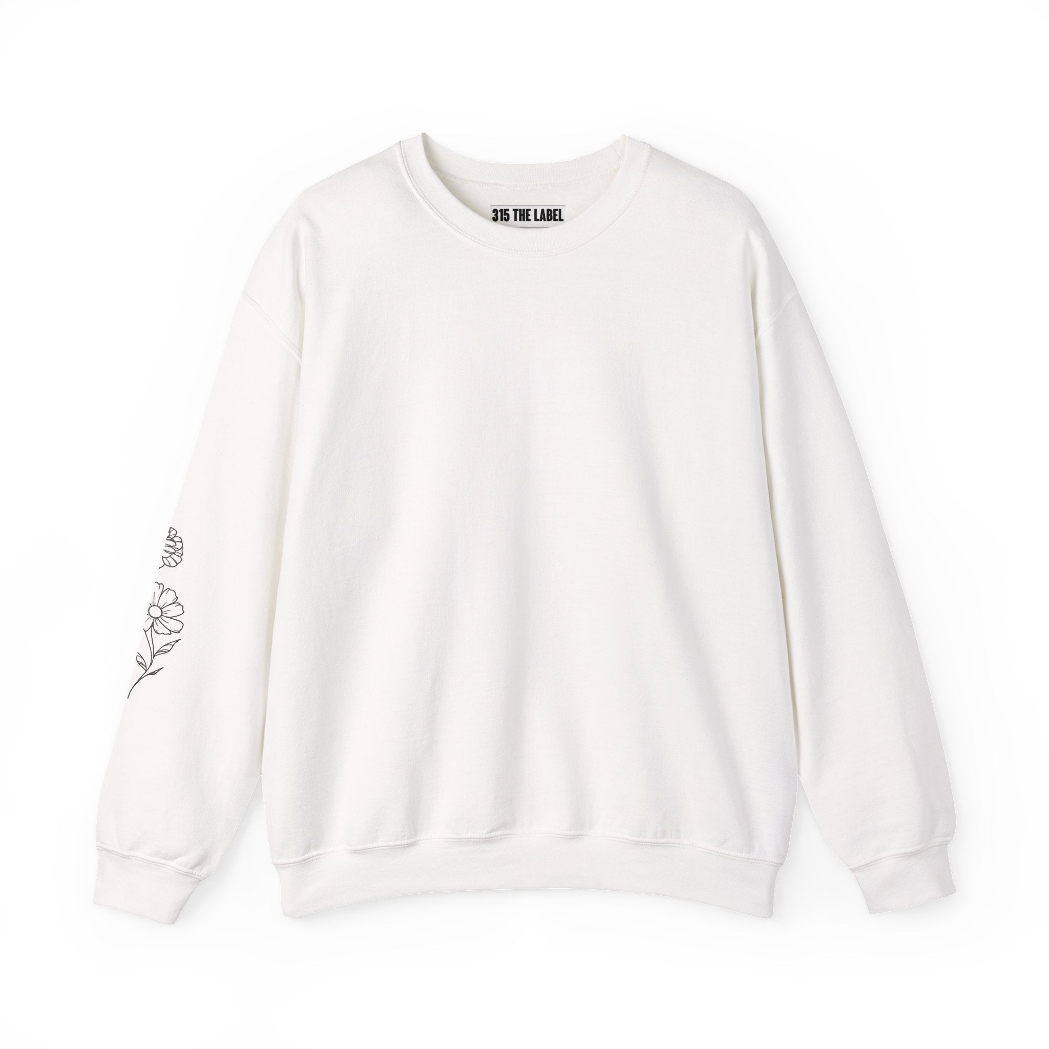 October Floral Design Unisex Crewneck Sweatshirt - Cozy & Stylish Essential