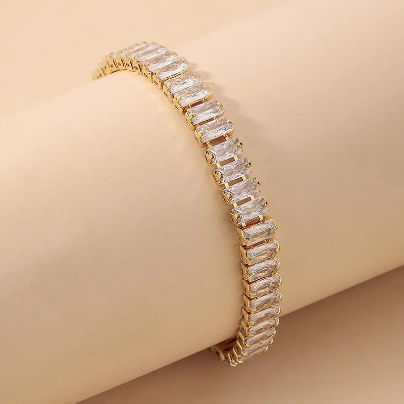 Diamond Tennis Chain & Link Bracelet